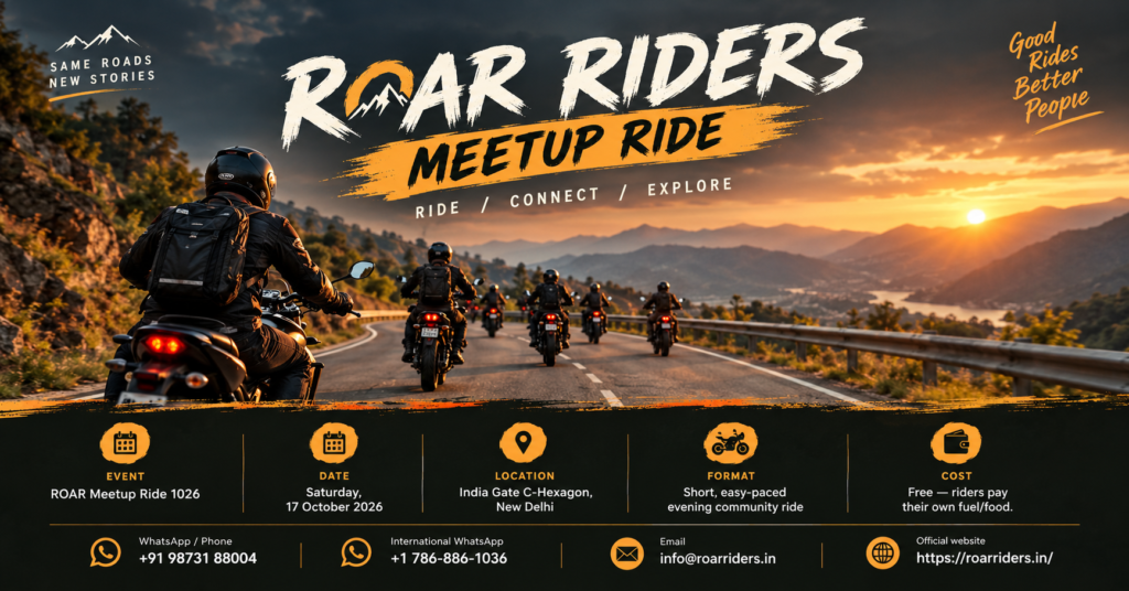 🏍️ ROAR Riders — Meetup Ride